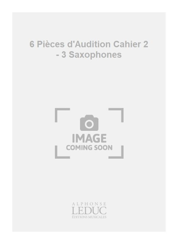 6 Pieces d'Audition Vol 2